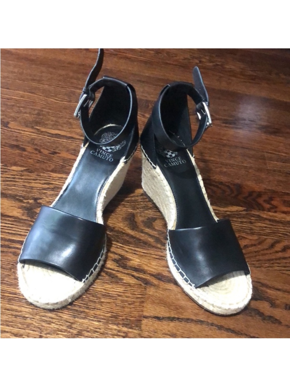 Vince Camuto Black Meddrina Ankle Strap Espadrille Sandal Size 10 - Picture 3 of 11